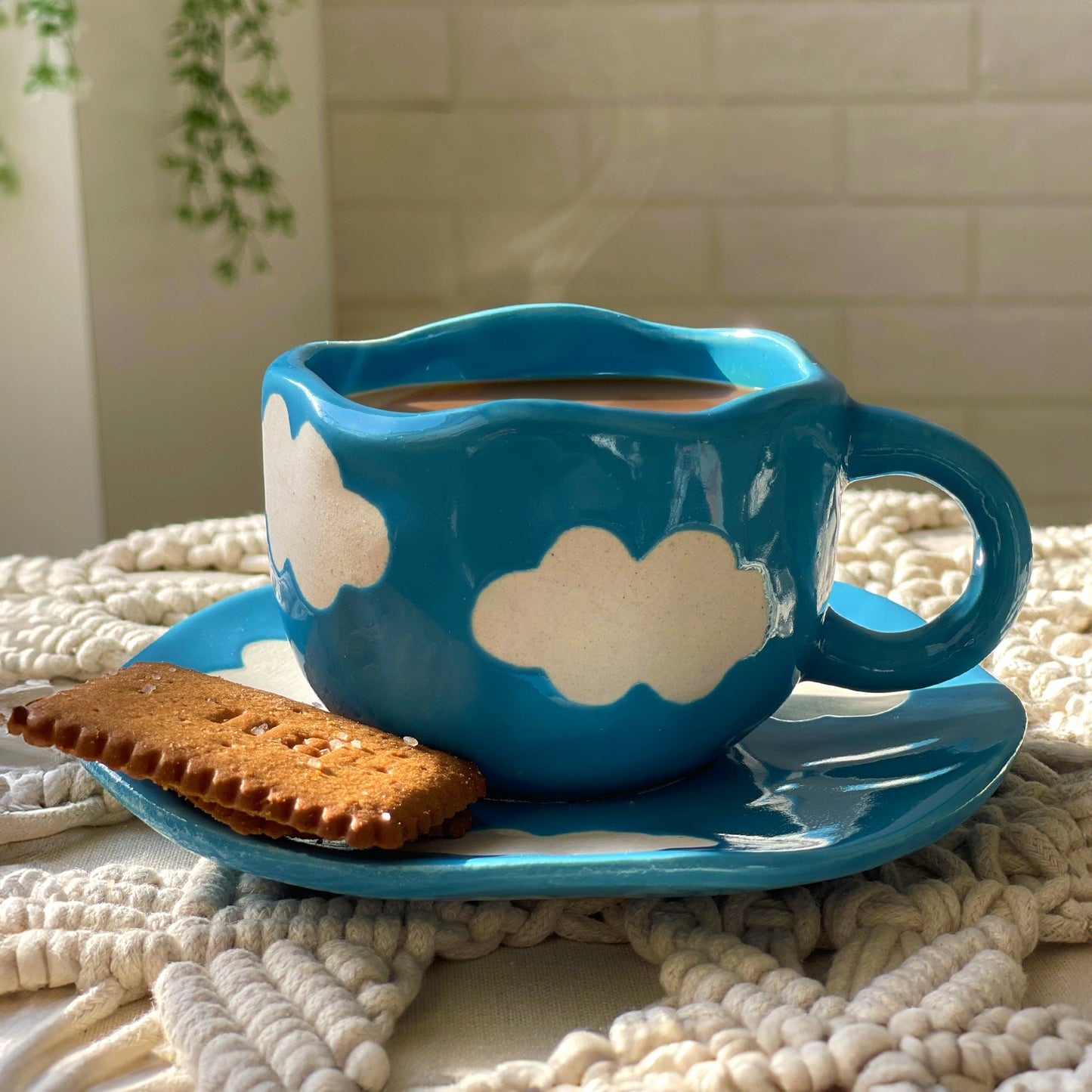 Cloud Tea Cup and Saucer Set - iROCHiMugs
