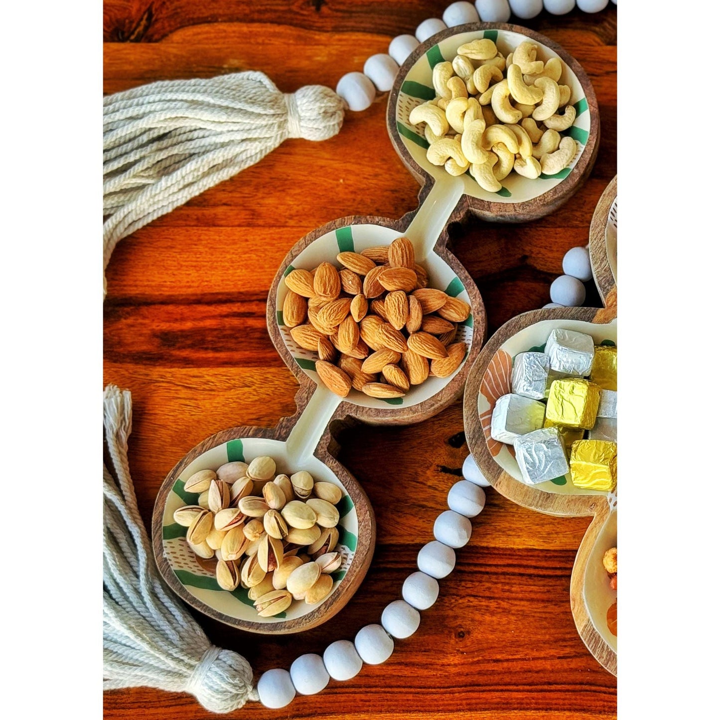 3 Bowl Island Wooden Platter - iROCHiPlatter