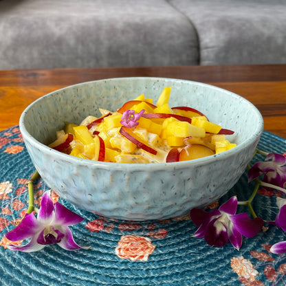 Aqua Green Textured Snack Bowl