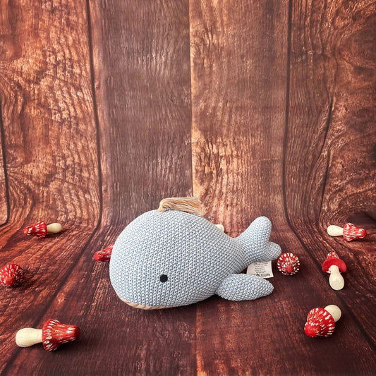 Blue Whale Knitted Stuffed Toy - iROCHiSoft Toy
