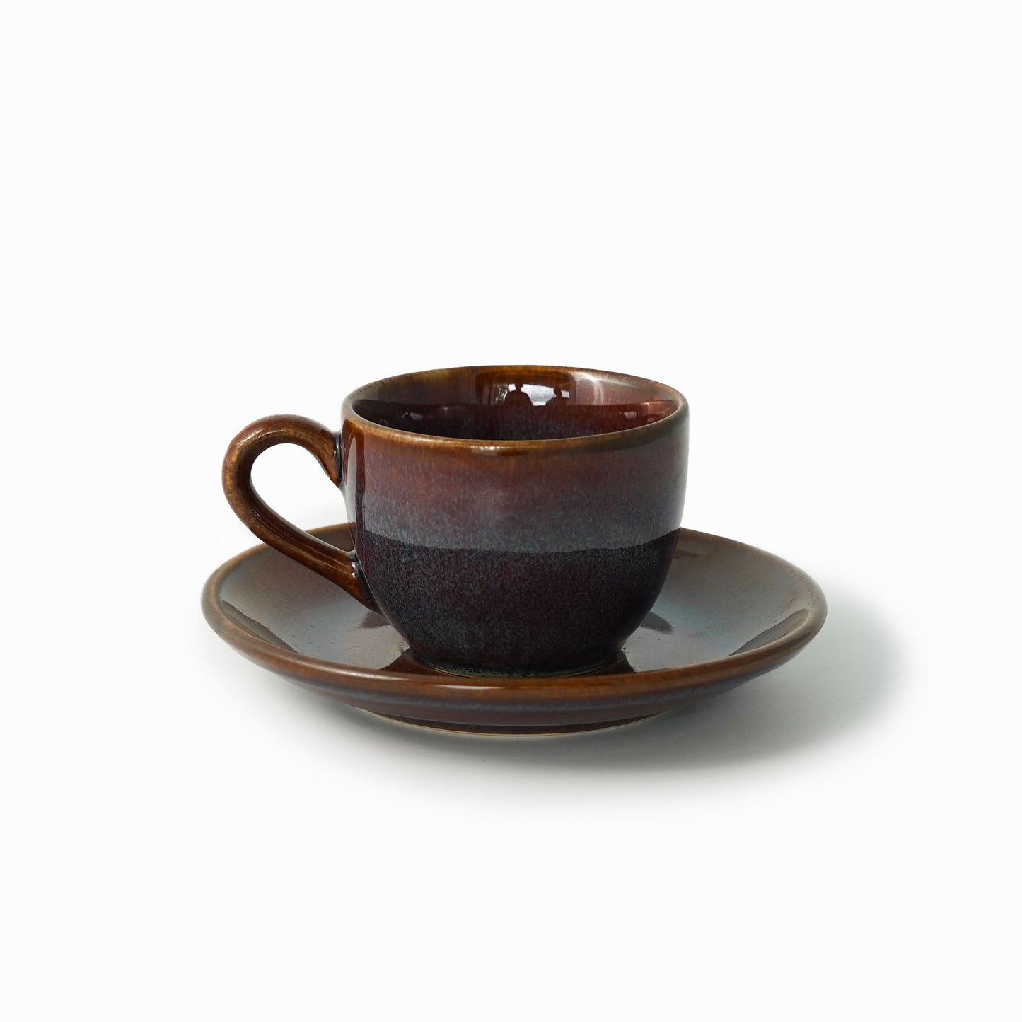 Brown Glaze Cup and Saucer set - iROCHiMugs