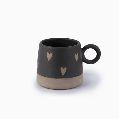 Charcoal Heart Coffee Mug - iROCHiMugs