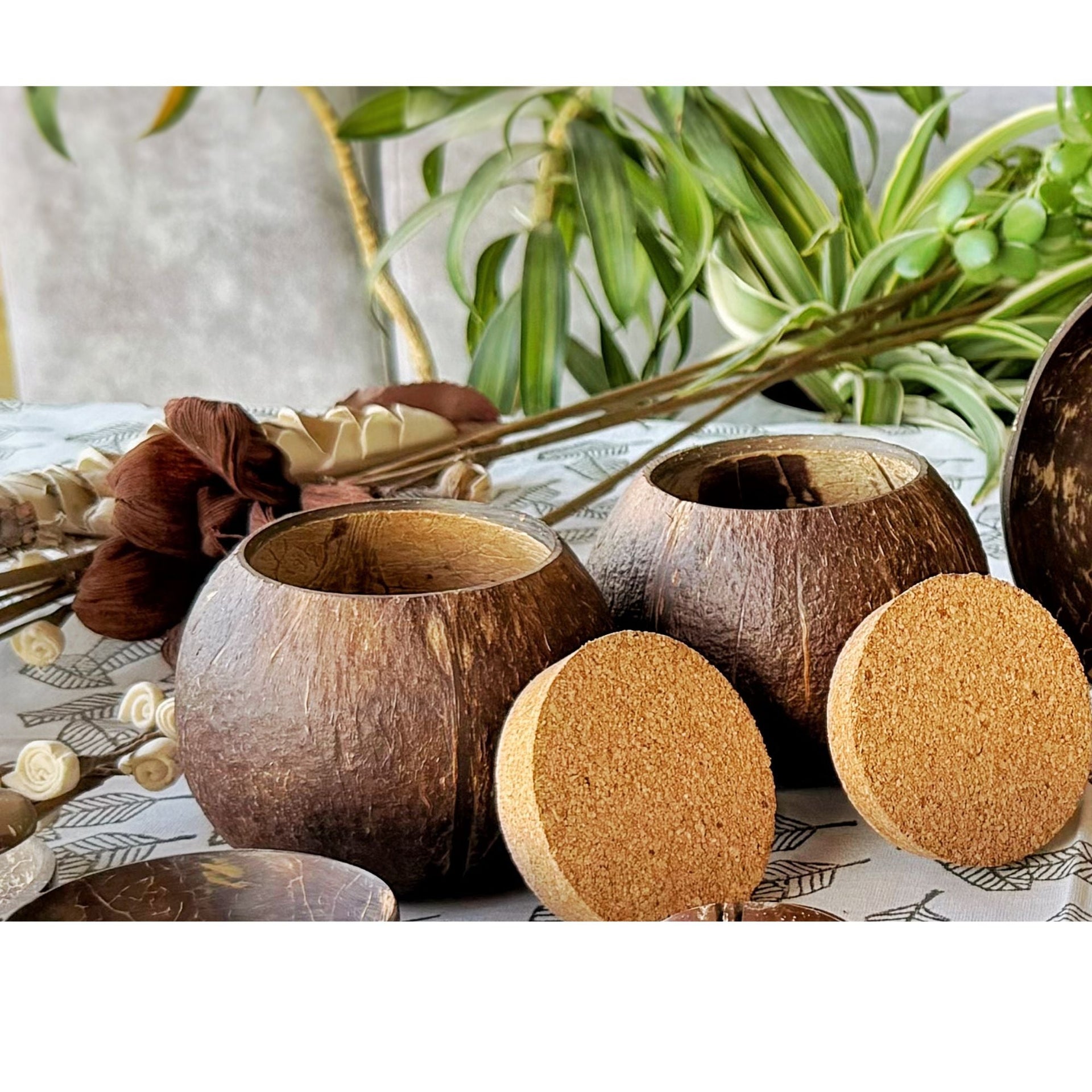 Handcrafted Coconut Shell Jar Eco-Friendly Storage