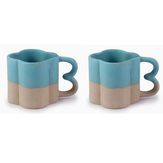 Leaf Of Luck Blue Coffee Mug - Set of 2 - iROCHiMugs