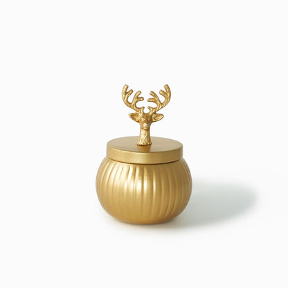 Reindeer Golden Metal Jars - Set of 2 - iROCHiJar