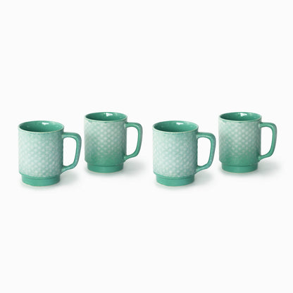 Sea Green Slim Coffee Mug Set - iROCHiMugs