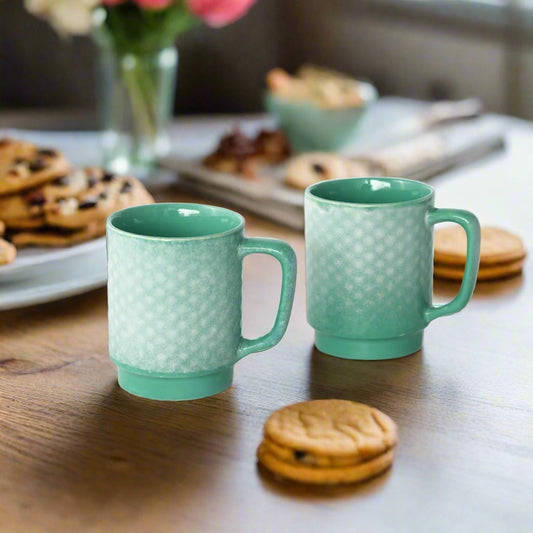 Sea Green Slim Coffee Mug Set - iROCHiMugs