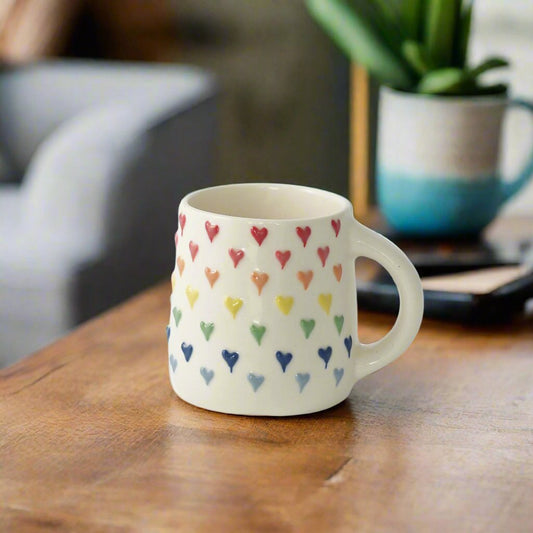 Tall Rainbow Heart Cup - iROCHiMugs